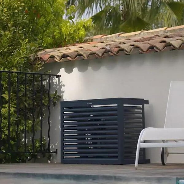 DECOCLIM - Cache unité extérieure en aluminium anthracite taille M - DECOCLIM - 23AM7016 - large