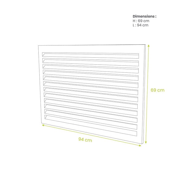 DECOCLIM - Face dos pour cache en aluminium brun rouge taille S - DECOCLIM - 23AS8012-DOS - large