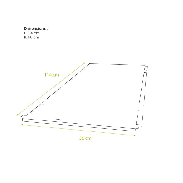 DECOCLIM - Sous-face pour cache en aluminium blanc taille L - DECOCLIM - 23AL9010-SSF - large