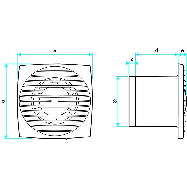 ALDES - Extracteur DESIGN 125 T - 9,3W - 115m3/h - 31dB - Blanc - large