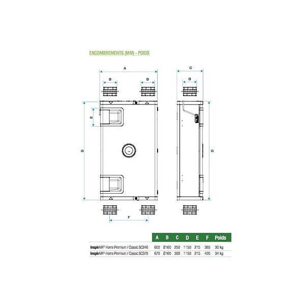 ALDES - Purificateur InspirAIR® Home SC 240 Classic - Gauche - large