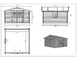 ALTANKA - Abri de jardin en bois - 15.2m2 - 3.9x3.9m - Traité - Ep. 34mm - Couleur: marron - DOM563 - vignette