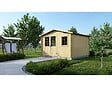 ALTANKA - Abri de jardin en bois - 16m2 - 4x4m - Ep. 40mm - Couleur: naturel - DOM611 - vignette
