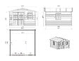 ALTANKA - Abri de jardin en bois - 16m2 - 4x4m - Ep. 40mm - Couleur: naturel - DOM611 - vignette