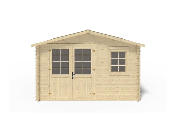 ALTANKA - Abri de jardin en bois - 16m2 - 4x4m - Ep. 40mm - Couleur: naturel - DOM611 - large