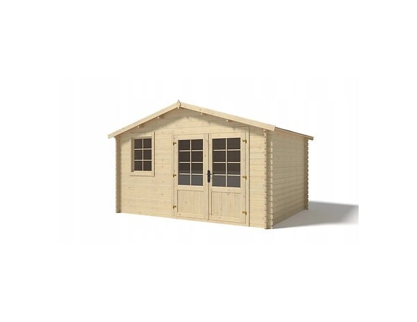 ALTANKA - Abri de jardin en bois - 11.7m2 - 3.9x3m - Ep. 34mm - Couleur: naturel - DOM561 - large