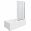 DURAVIT - Baignoire droite D-Code bonde au cente 180 x 80 cm + Pare bain AURYS Raywall chromé version droite - vignette