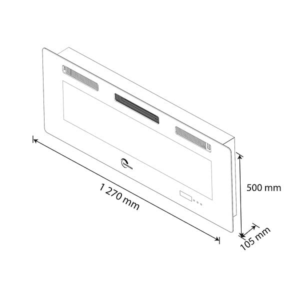 SANNOVER - Insert Cheminée Electrique Valtaia Plat 2000 W / 127 cm Sannover - large