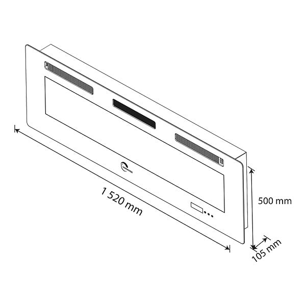SANNOVER - Insert Cheminée Electrique Valtaia Plat 2000 W / 152 cm Sannover - large