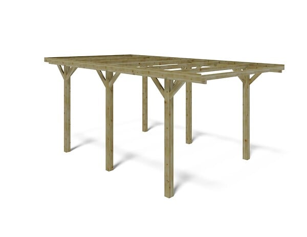 ALTANKA - Carport, abri de voiture  3.04x5.12 m - 15.56 m2 - CAR10 - large