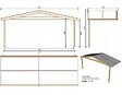 ALTANKA - Avant-toit en bois 5x2m pour le chalet de jardin 5m, couleur naturel - DOM600 - vignette
