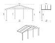 ALTANKA - Avant-toit en bois 6x2m pour le chalet de jardin 6m, couleur naturel - DOM553 - vignette
