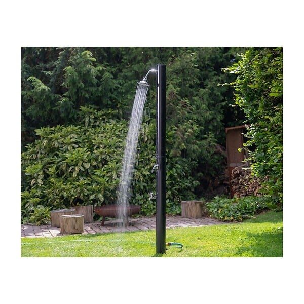 KZ GARDEN - Douche Solaire Extérieure 20L Hauteur 217cm 3.5Bar Ø 15cm Noir Pommeau et Mitigeur Chromés Douche de Jardin Piscine Plage KZ - large