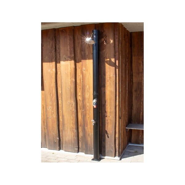 KZ GARDEN - Douche Solaire Extérieure 20L Hauteur 217cm 3.5Bar Ø 15cm Noir Pommeau et Mitigeur Chromés Douche de Jardin Piscine Plage KZ - large