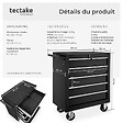 TECTAKE - Servante d'atelier 5 tiroirs noir - vignette