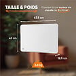 BESTHERM - Radiateur électrique fixe à inertie sèche céramique - BESTHERM - OVEO 1000W - Thermostat interchangeable - horizontal blanc - NF - vignette