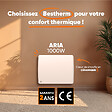 BESTHERM - Radiateur électrique fixe à inertie sèche céramique 1000W ARIA horizontal blanc - vignette