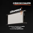 BESTHERM - Radiateur électrique fixe à inertie sèche céramique - BESTHERM - ARIA 2000W  - vertical blanc - vignette