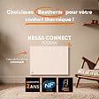 BESTHERM - Radiateur électrique fixe connecté WIFI à inertie sèche céramique 1000W NESSA CONNECT horizontal blanc - vignette