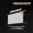 BESTHERM - Radiateur électrique fixe connecté WIFI à inertie sèche céramique 1000W NESSA CONNECT horizontal blanc - vignette