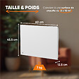 BESTHERM - Radiateur électrique fixe connecté WIFI à inertie sèche céramique 1000W NESSA CONNECT horizontal blanc - vignette