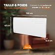 BESTHERM - Radiateur électrique fixe à inertie sèche fonte - BESTHERM - MOTU 2000W - horizontal blanc - NF - vignette