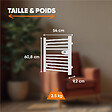 BESTHERM - Sèche-serviette électrique sans fluide - BESTHERM - HESTIA 300W - blanc - vignette