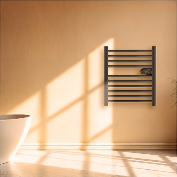 BESTHERM - Sèche-serviette électrique sans fluide - BESTHERM - HESTIA 300W - noir - large