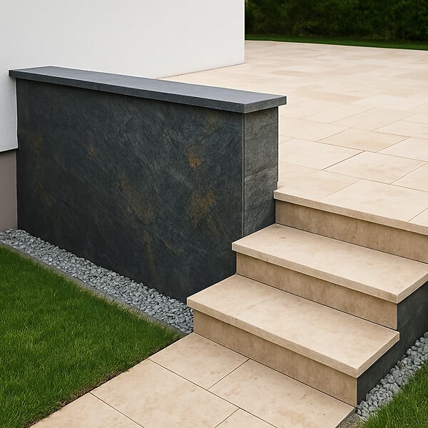 JARDINAT - Feuille de pierre naturelle volcanique - 240x120cm - large