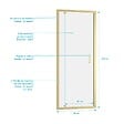 AURLANE - Porte de douche Pivotante 80x200cm - Profilés Or Doré Brossé - Verre Trempé 6mm - GOLDY CRUSH - vignette