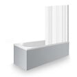 DURAVIT - Baignoire droite D-Neo 160 x70 cm + Pare bain droit AURYS Raywall chromé - vignette