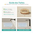 EMKE - EMKE Vasque à Poser en Verre Cristal 400 × 400 ×120 mm, Rond, Lavabo en Verre Or Rose - vignette