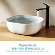 EMKE - EMKE Vasque à poser céramique 415×415×145 mm, Lavabo salle de bain carré, Lavabo en céramique blanc brillant - vignette