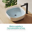 EMKE - EMKE Vasque à poser céramique 415×415×145 mm, Lavabo salle de bain carré, Lavabo en céramique blanc brillant - vignette