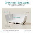 EMKE - EMKE Vasque à poser céramique 415×415×145 mm, Lavabo salle de bain carré, Lavabo en céramique blanc brillant - vignette