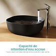 EMKE - EMKE Vasque à poser céramique 415×415×145 mm, Lavabo salle de bain carré, Lavabo en céramique noir mat - vignette