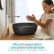EMKE - EMKE Vasque à poser céramique 415×415×145 mm, Lavabo salle de bain carré, Lavabo en céramique noir mat - vignette