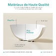 EMKE - EMKE Vasque à Poser en céramique 415 × 415 ×155 mm, Lavabo salle de bain Ronde, Lavabo à poser blanc brillant - vignette