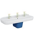 VITRA - Lavabo pour enfant VitrA Sento Kids 125 cm 1 hauteur avec trop-plein + cache-siphon Sento kids - vignette