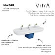 VITRA - Lavabo pour enfant VitrA Sento Kids 125 cm 1 hauteur avec trop-plein + cache-siphon Sento kids - vignette