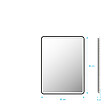 AURLANE - Miroir salle de bain avec eclairage LED et contour noir - 60x80cm - GO BLACK LED - vignette