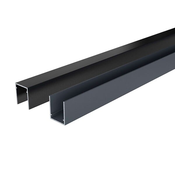 DECKLINEA - Kit Clôture Bois Composite Platine 9x1,8m RIO - Poteaux en Aluminium Noir - Brise Vue - Palissade - large
