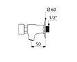 DELABIE - Robinet de lavabo temporisé mural TEMPOSTOP 1/2'' avec rosace - DELABIE - 746292 - vignette