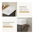 EMKE - EMKE Meuble de Salle de Bain Suspendu avec Vasque en Céramique, Meuble Vasque Gris Grain de Bois 417x240x646 mm pour Salle de Bains & WC - vignette