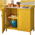 TECTAKE - Armoire de jardin basse marron - vignette