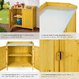 TECTAKE - Armoire de jardin basse marron - vignette