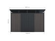DIRECT-ABRIS - Abri de Jardin Bois Composite 7,5m2 Gris 363x223x227cm EVORA - Cabane a Outils - Local a Vélo - vignette