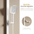 EMKE - EMKE Colonne de douche Blanc avec plaque de 40 cm, douche à effet pluie de 36 cm, douchette à main avec 4  in 1 jets Système de douche - vignette
