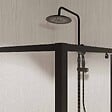 AURLANE - Paroi Retour porte de douche Noir 80x185cm - BLACK SLIDE - vignette