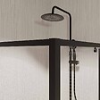 AURLANE - Paroi Retour porte de douche Noir 90x185cm - BLACK SLIDE - vignette